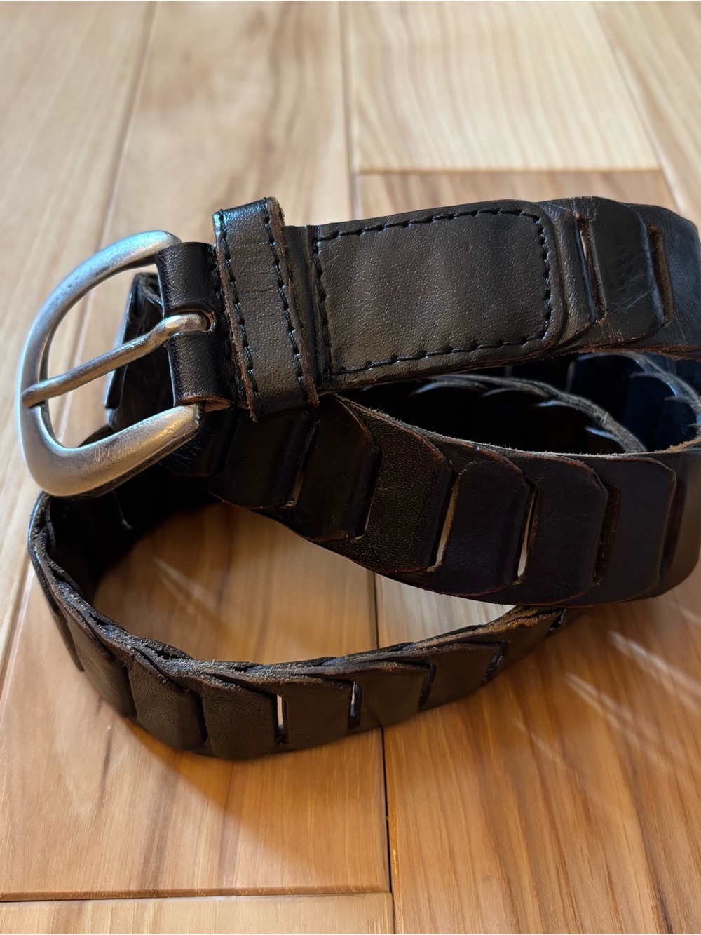 Vintage Amiee Lynn Black Leather Belt Size Medium